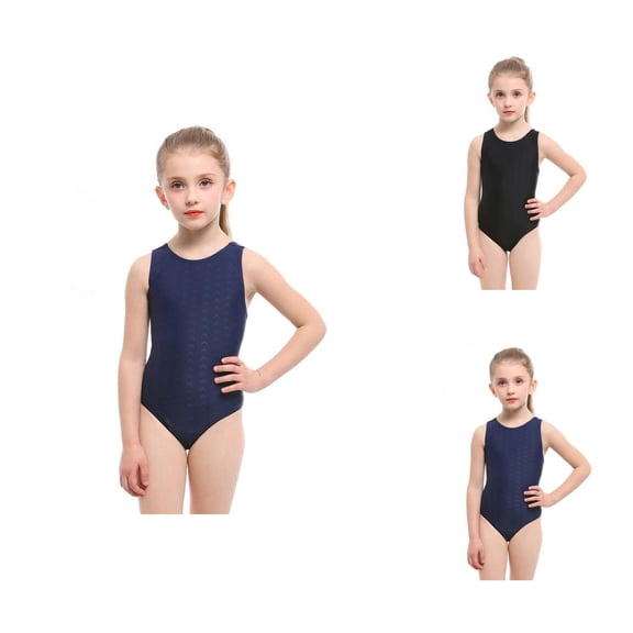High-Performance Training Swimsuit for Girls – Cute Triangle One-Piece Athletic Swimwear for Swim Practice, Lessons & Competition, Ages 7–16