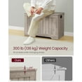 thumbnail image 5 of 29.9'' Storage Bench with 2 Safety Hinges, Entryway Shoe Bench for Home Organization, Gray, 5 of 7