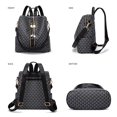 thumbnail image 3 of Makes Mochila Monedero para Mujer Bolso de Viaje de Cuero PU Bolso de diseño Convertible con Monedero 2 Piezas, 3 of 5