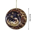 thumbnail image 5 of (2 Pack) Christmas Craft Pendant Mysterious Navy Blue and Gold Acrylic Decoration for Home Car and Holiday Art Displays, 5 of 7