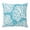 Turquoise, Aqua, White, variant on Throw Pillow Covers, Lake Blue Coral Coastal 24x24 Pillow Covers for Couch/Sofa/Bed, Summer Beach Nautical Ocean Decorative Square Linen Cushion Pillowcase for Home Decor