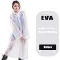 thumbnail image 2 of Poncho de Pluie 1 Pce, Poncho Imperméable, Poncho Réutilisable en EVA, Poncho de Cyclisme pour Hommes et Femmes, Veste Imperméable à Capuche, Unisexe, Adapté pour la Randonnée et le Camping en Plein Air, Blanc, 2 of 5