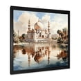 thumbnail image 2 of Designart "Elegance of White Emirates Sheikh Zayed Mosque III" Spiritual Framed Wall Art Decor - Global White Islam Hallway Framed Wall Art Decor, 2 of 6