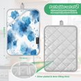 thumbnail image 3 of 2 Pack Pot Holders for Kitchen Heat Resistant Hot Pads Sets for Cooking Baking Blue Ink Pattern, 3 of 7
