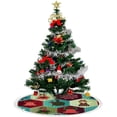 thumbnail image 4 of GZHJMY Christmas Patchwork Christmas Tree Skirt 48" for Indoor Outdoor Holiday Party Office Store Cupboard Decoration, 4 of 5