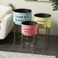 thumbnail image 3 of DecMode 22", 25", 28"H Farmer's Market Multi Colored Metal Planter with Removable X-Stands (3 Count), 3 of 23