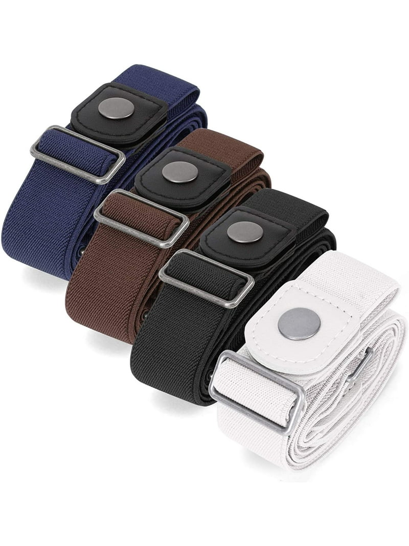 1644 3 Pack No Buckle Stretch Belt For Women And Men Elastic Waist Up WERFORU No Buckle Stretch Belt For Women Men Elastic Waist  main image 4