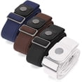 thumbnail image 2 of Lot de 3 / Lot de 4 Ceinture Extensible Invisible Sans Boucle Ceinture Élastique Sans Boucle pour Femmes et Hommes, 2 of 6