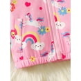 thumbnail image 6 of Infant Baby Girls Clothes Baby Girls Coat Girls Long Sleeve Unicorn Print Hooded Jacket Pink 6-9 Months, 6 of 6