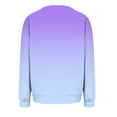 thumbnail image 5 of Women's 2025 Autumn Solid Color Round Neck Long Sleeve Oversized Loose Fit Pullover Sweatshirt for Casual Comfort Daily Wear, Street Style Fashion and Versatile Outfits Purple L, 5 of 9