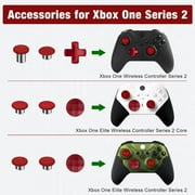 OIEXI Elite Series 2 Controller Wireless 13 in 1 Metal Thumbsticks, for Xbox One, Red, 13 Count