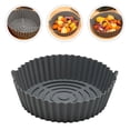 thumbnail image 3 of Poêle Antiadhésive pour Friteuse à Air Chaud Casserole en Silicone pour Friteuse à Air Doublure pour Friteuse à Air à Double Poignée, 3 of 9