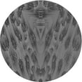 thumbnail image 1 of Ahgly Company Tapis de Zone Rond Gris Transitionnel pour Intérieur Lavable à la Machine, 8 Pieds Rond, 1 of 7