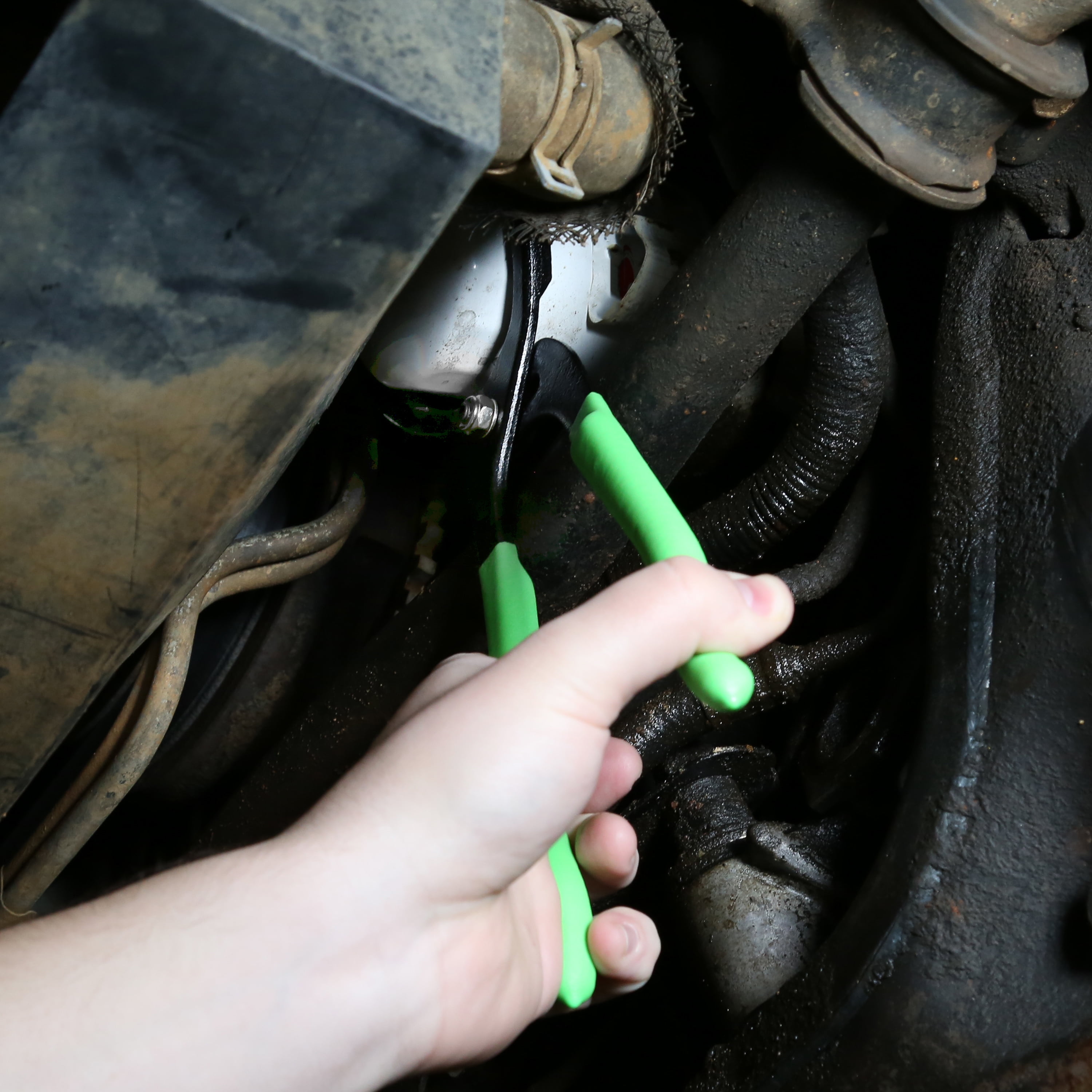 Hyper Tough Slip Joint Adjustable Oil Filter Wrench, Non-Slip Grip