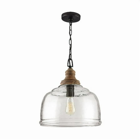 14 Inch 1 Light Pendant In Urban/Industrial Style 14 High By 15.5 Wide-Grey Wash/Iron Silk Finish -Traditional Installation Capital Lighting