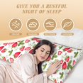 thumbnail image 4 of Bingfone Body Pillow Cover Long Pillow Case With Zipper Decorative Bedding Pillowcase 20"X54" Soft Cushion Pillow Case For Bedroom-Strawberry1, 4 of 8
