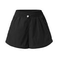 thumbnail image 5 of Sngxgn Women's Pocket Shorts, Drawstring Cotton Shorts(Black,XXL), 5 of 6