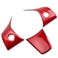 thumbnail image 1 of Steering Wheel Decoration, Waterproof Easy Clean Antiscratch 3Pcs/Set Interior Accessories Red Steering Wheel Trim  For Car, 1 of 8