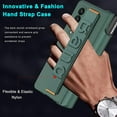 thumbnail image 2 of S Pen Holder Case Compatible Samsung Galaxy Z Fold 3 Case with Magnetic Hinge Protection & Wristband,Green Shockproof PC Frame Full Body Protective Cases for Galaxy Fold 3 Screen Protector Case, 2 of 14