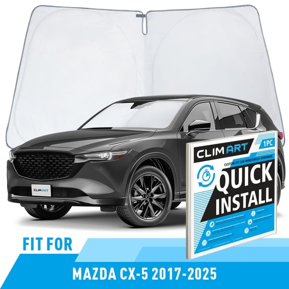 CLIM ART Windshield Sun Shade for Mazda CX-5 2017-2025, Custom-Fit Foldable Car Sunshade, Vehicle Sun Protector, Front Auto Windshield Cover, Car accessories - WS4005