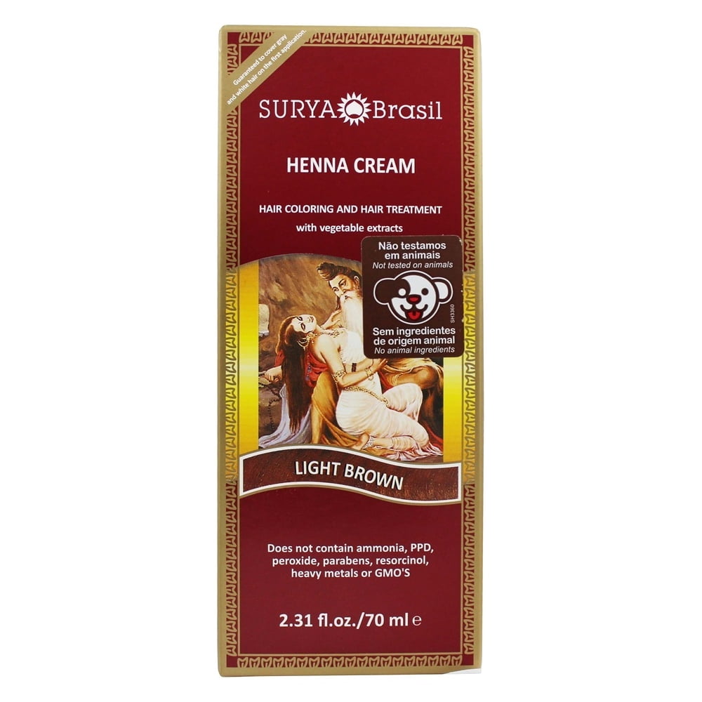 SURYA BRASIL HENNA CREAM HAIR COLOR LT BROWN 70 ml
