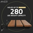 thumbnail image 2 of Swcorp AC-AZ202MB 18.7 in. Bohemian Teak Wall Mounted Folding Shower Seat in Matte Black, 2 of 7