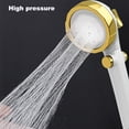 thumbnail image 4 of Cabezal de ducha de mano presurizado Acero inoxidable de alta presión que ahorra agua ABS 3 modos Rociador de agua Dormitorio Accesorio de baño Oro blanco Scienceny HA009464-01B, 4 of 6