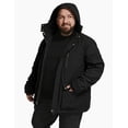 thumbnail image 4 of Soularge Men's Big and Tall Winter Coat Warm Puffer Jacket Hooded Windproof Winter Puffer Coat Black 3X, 4 of 10