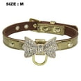 thumbnail image 2 of Collar y joya para perro y gato con pajarita de cuero brillante y bonito de diseñador, 2 of 5