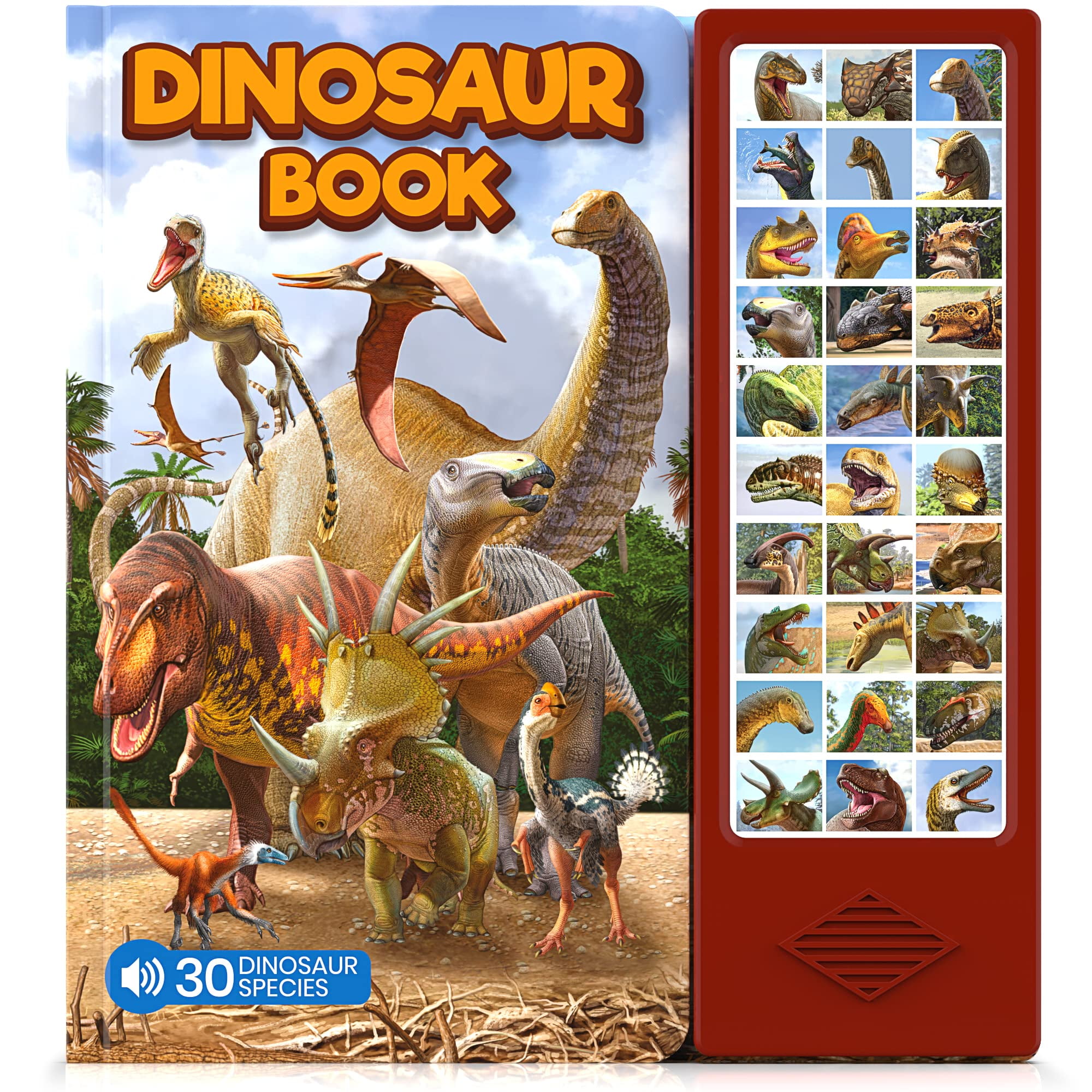 Dinosaur Toys For Kids 3 5 5 7 2 4 Year Old Dinosaur Book With 30 Species Facts Names Realistic Sounds Dinosaur Gifts For Kids Boys Girls