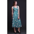 thumbnail image 5 of Bimba Floral Femmes Imprimé Sans Manches Midi Bretelles Bohème Plage Robe-Xxx-Large, 5 of 5