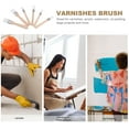 thumbnail image 3 of GAXIRE 6Pcs Small Touch Up Paint Brush Light Brown Rectangular Handle 13.50x1.70x0.50in, 3 of 6