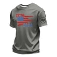 thumbnail image 5 of USA 250 Years of Freedom Commemorative T-Shirt with Liberty Statue and Stars and Stripes Graphic and Short Sleeves Featuring Soft Cotton Feel&nbsp; Gray XXL, 5 of 6