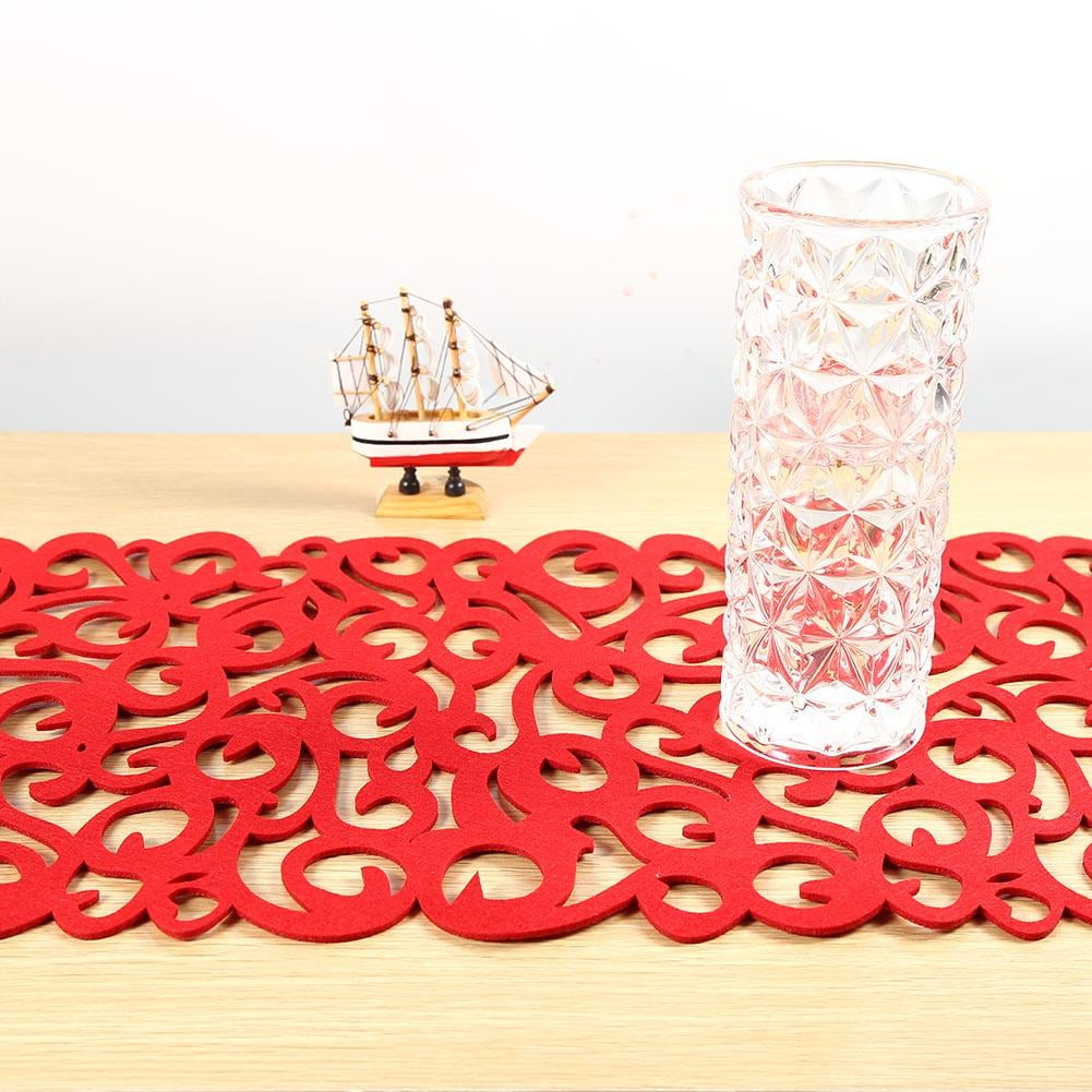Garosa Table Runner 7 Colors Rectangle Shape Felt Tablecloth