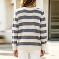 thumbnail image 5 of Fesfesfes Women's Striped Color Block Knit Sweater Round Neck Long Sleeve Soft Warm Cozy Lightweight Casual Pullover Top for Fall Winter Daily Wear, 5 of 6