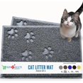 thumbnail image 1 of SHILIU-ANDALUS Cat Litter Mat - Kitty Litter Trapping Mat for Litter Boxes - Kitty Litter Mat to Trap Mess, Scatter Control - Washable Indoor Pet Rug and Carpet - Grey, Large (23.5" x 15.75") - 2 Pac, 1 of 4