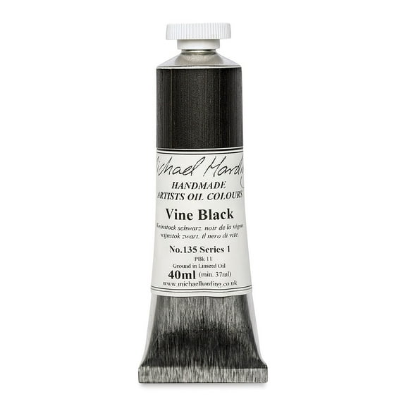 Michael Harding Artist Oil Paint - Vine Black, 40 ml tube