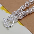 thumbnail image 4 of Knotted Links Sterling Silver Toggle Bracelet For Woman, 4 of 5