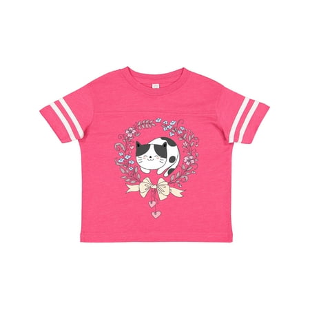

Inktastic Cat Lover Gifts Flowered Wreath Gift Toddler Toddler Girl T-Shirt