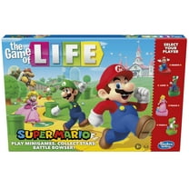 The Game of Life: Super Mario Edition Board Game, Kids Ages 8 , Play Minigames, Collect Stars