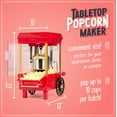 thumbnail image 3 of Nostalgia Hot Air Popcorn Maker, 12-Cup Countertop Popcorn Machine with Measuring Cup, Dark Red, 3 of 7