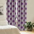 thumbnail image 2 of Ambesonne Moroccan Curtains, Vintage Floral Petals, Pair of 28"x95", Earth Yellow Purple, 2 of 5