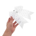 VERDANVERSE Large White Cheer Bows Shiny Rhinestones for ce ...