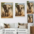 thumbnail image 4 of Designart "Photography of Racing African Elephants II" Animals Floater Framed Canvas Art Print, 4 of 7