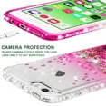 thumbnail image 5 of Compatible for Apple iPhone 8 Plus Case, iPhone 7 Plus Case, with [Temper Glass Screen Protector] SOGA Diamond Glitter Liquid Quicksand Cover Cute Girl Women Phone Case [Cear/Pink], 5 of 5