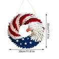 thumbnail image 2 of Patriotic Independence Day Wreath - Red White Blue 4th of July Door Hanger for Porch, Wall & Flag Decor, 2 of 3
