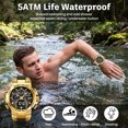 thumbnail image 3 of SKMEI Men's Watches Fashion Military Waterproof Big Face Digital Sport Watch with Dual Time Alarm LED Stopwatch, 3 of 9