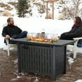 thumbnail image 5 of ENYOPRO 43" Propane Fire Pit with Wind Guard, 50,000 BTU Auto-Ignition Fire Pit Table, Outdoor Fire Pit with Rock and Steel Lid for Outside, Garden, Backyard, TE1765, 5 of 10