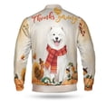 thumbnail image 2 of Happy Thanksgiving Samoyed with Turkey Pumpkins Autumn Vibes All Over Print 3D Baseball Jacket Siberian Sammy Dog Lover Bomber Jacket Softball - 12018, 2 of 6