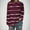 Wine, variant on SwiftWear Womens Striped Sweatshirts Loose Fit Crewneck Long Sleeve Tops Casual Pullover Shirts Fall Fashion Clothes S